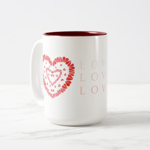 LOVE Tall Maroon Two_Tone Mug