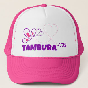 Love Tambura Pink Purple Butterfly Heart Trucker Hat
