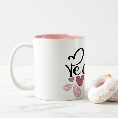 Love te amo Valentine day vibes Two_Tone Coffee Mug