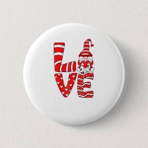 Love Teacher Squad Gnome Hearts Valentines Gnome T Button