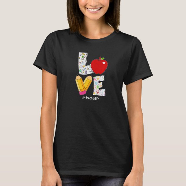 LOVE Teaching, Teacher Loves To Teach Premium T-Shirt (Front)