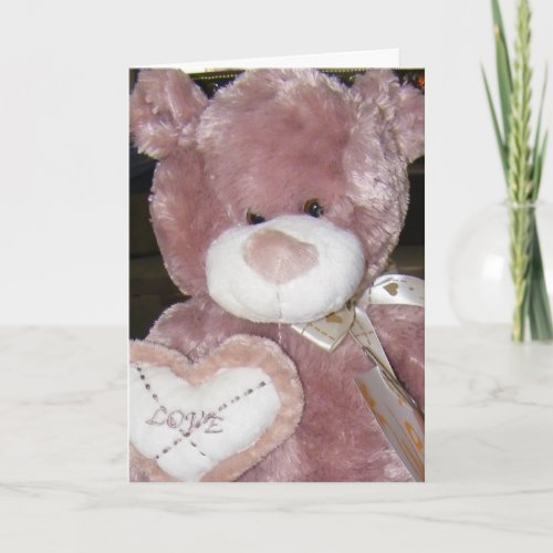 LOVE TEDDY BABY ADOPTION CONGRATS CARD