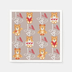 Love Teddy Bear Napkins