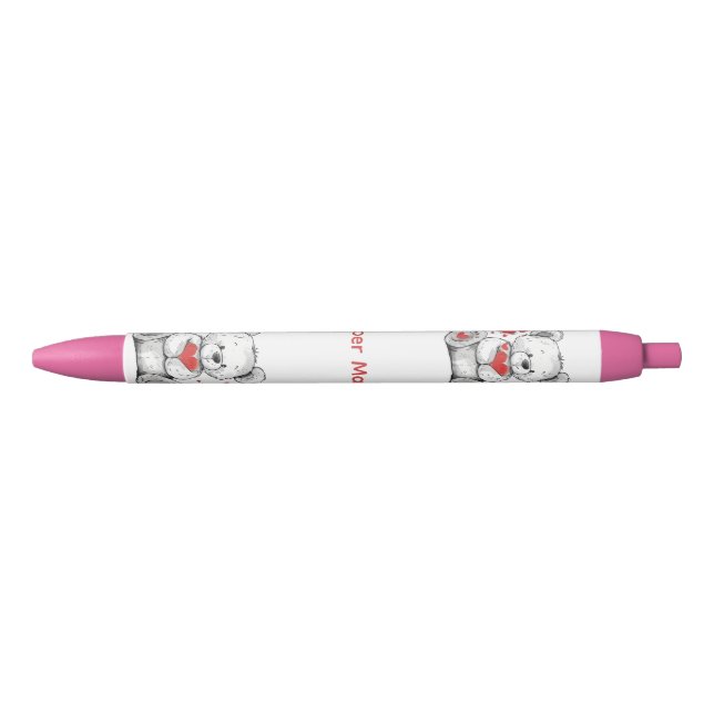 love teddy bear pencil pen (Front)