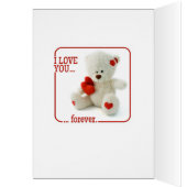 Love Teddy Valentine custom greeting card (Inside (Left))