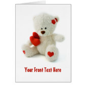 Love Teddy Valentine custom greeting card (Front)
