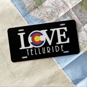 LOVE Telluride Colorado License Plate