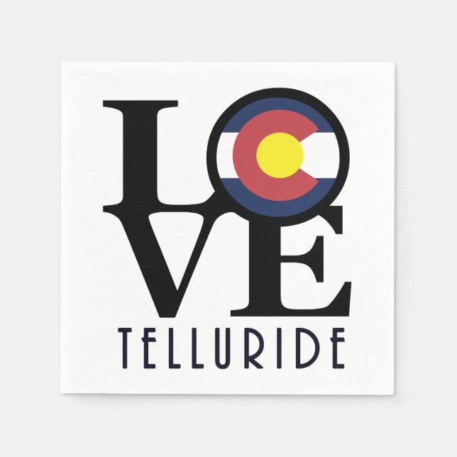 LOVE Telluride Colorado Napkins (Front)