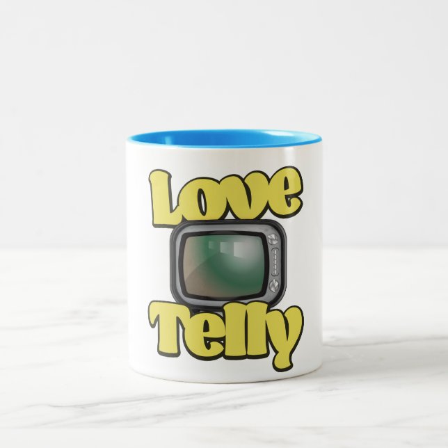 Love Telly Two-Tone Coffee Mug (Center)