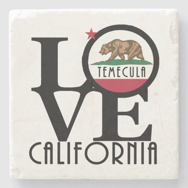 LOVE Temecula California Stone Coaster (Front)