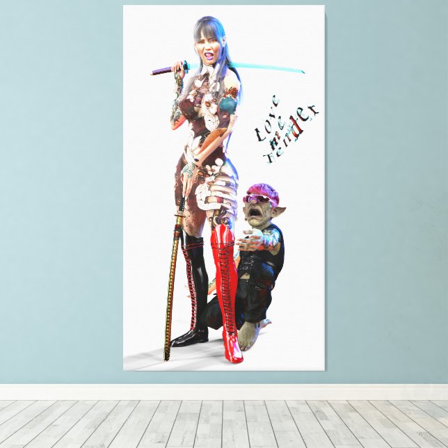 LOVE TEND ME CANVAS PRINT (Insitu(Wood Floor))