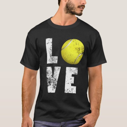 Love Tennis Ball design Ideal Boys Gift For T_Shirt