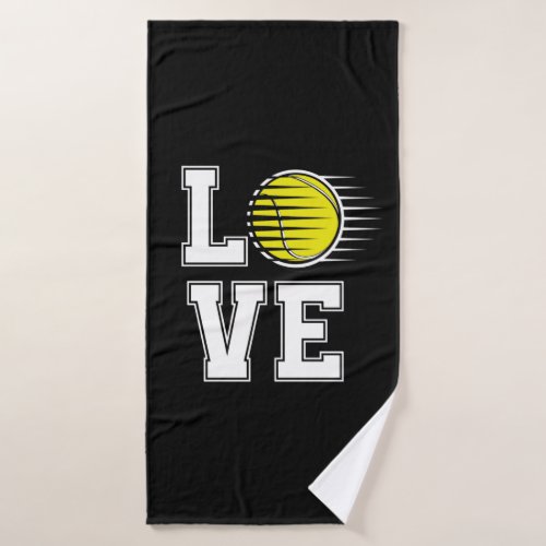 Love Tennis Bath Towel