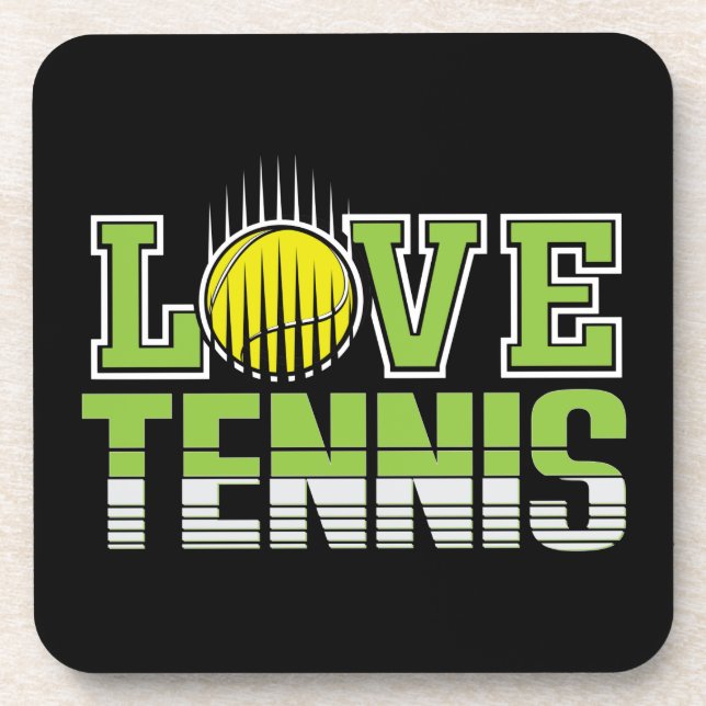 Love Tennis  Beverage Coaster (Front)
