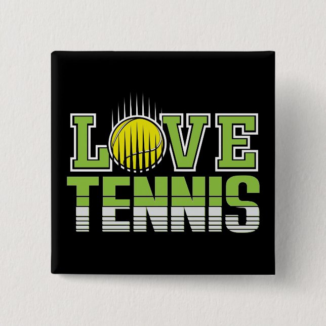Love Tennis   Button (Front)