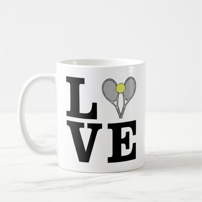 Love Tennis Coffee Mug (Left)