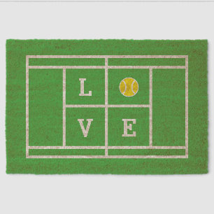 LOVE tennis court dimension coir fiber doormat