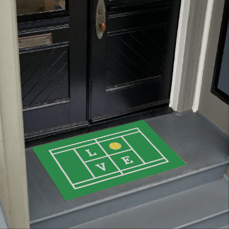 Love tennis court welcome doormat for new home