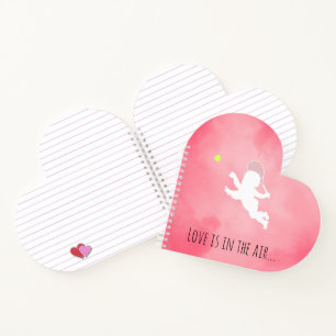 Love Tennis Cupid Notebook