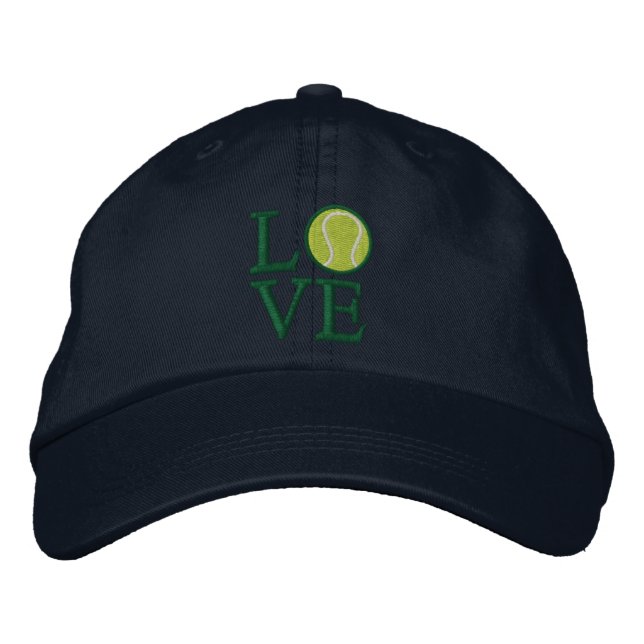 LOVE Tennis Embroidered Baseball Hat (Front)