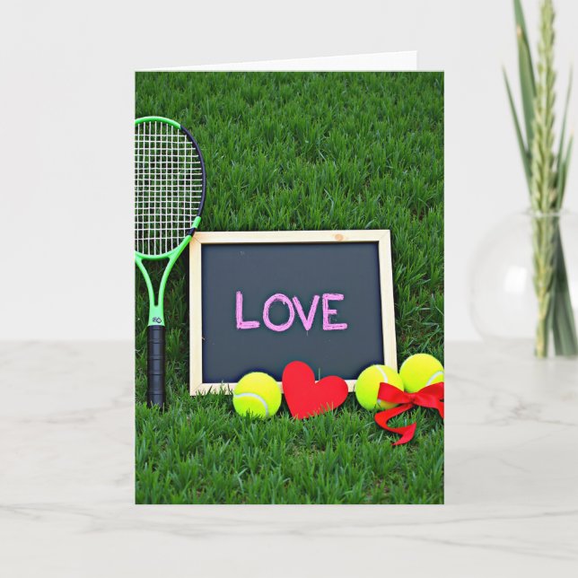 Love Tennis Fun Sports Card (Front)