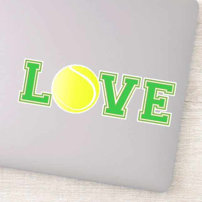 Love Tennis Fun Sports Sticker (Detail)
