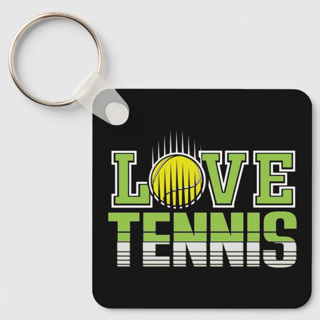 Love Tennis  Keychain (Front)