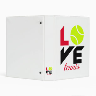 Love tennis mini binder