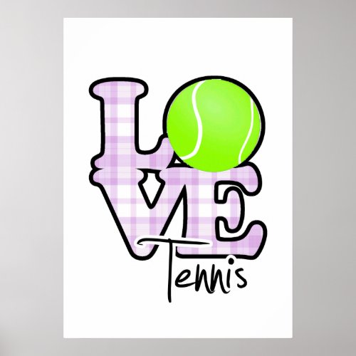 Love Tennis Poster