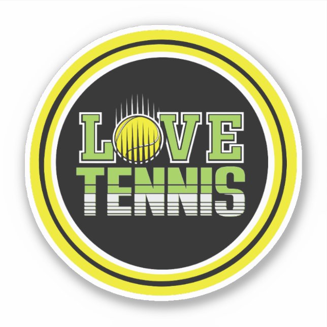 Love Tennis Sticker (Front)