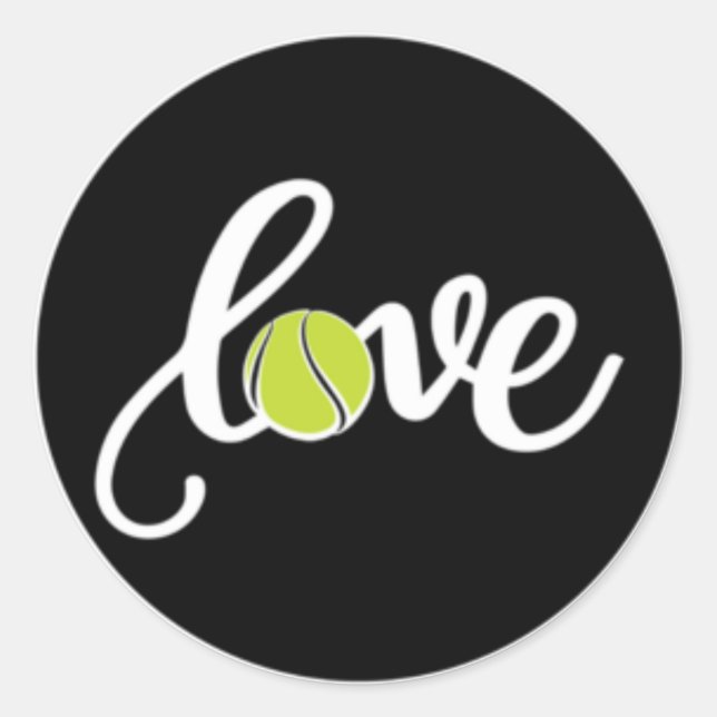 Love Tennis Sticker Tennis Ball (Front)