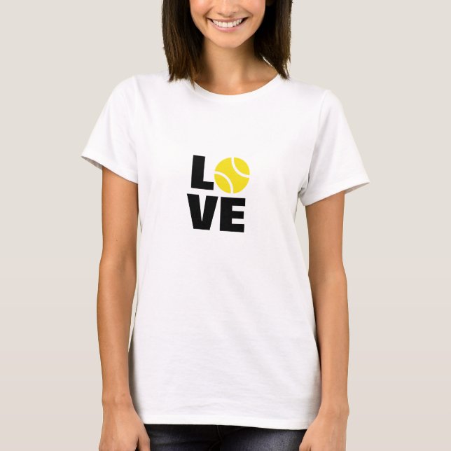 Love tennis t-shirt for men women and kids (Front)