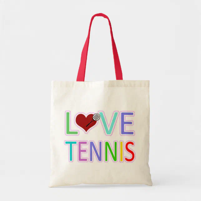LOVE TENNIS TOTE BAG Zazzle