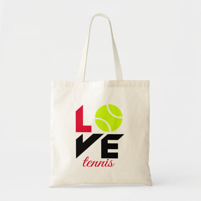Love tennis tote bag (Front)