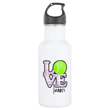 Love Tennis Water Bottle by SportsWare at Zazzle