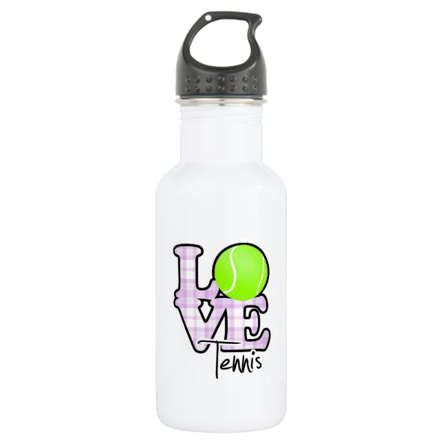 Love Tennis Water Bottle (Front)