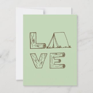 Love Tent Camping Postcard