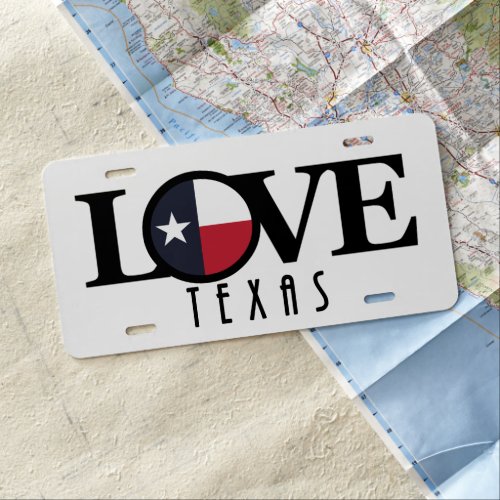 LOVE Texas License Plate