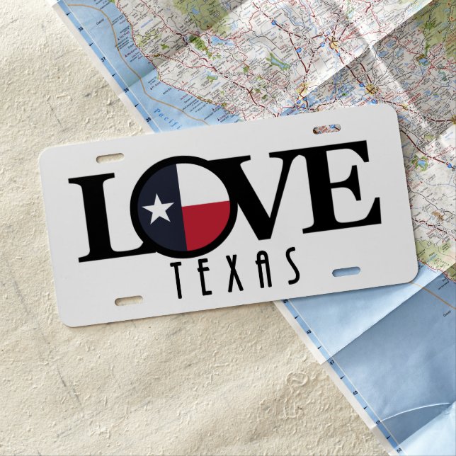 LOVE Texas License Plate (In Situ)