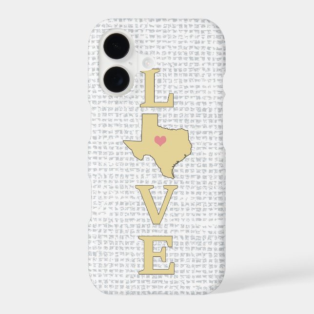 LOVE Texas State Map moveable heart Case-Mate iPhone Case (Back)
