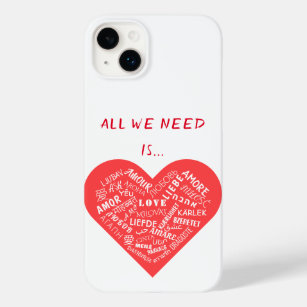 Love Text Heart Custom Colors Multilanguage Case-Mate iPhone 14 Plus Case