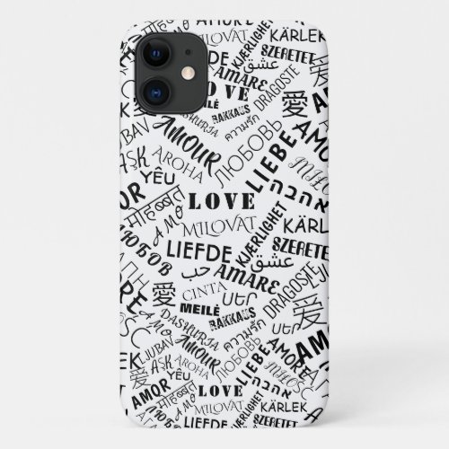 Love Text iPhone Case Multilingual _ Choose Colors