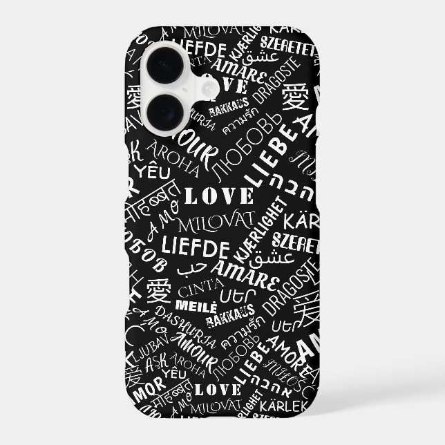 Love Text iPhone Case or Choose Colors (Back)
