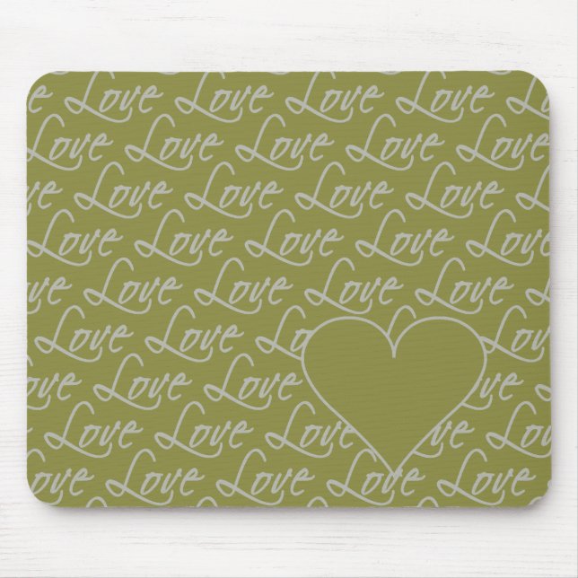Love Text mousepad, customize Mouse Pad (Front)