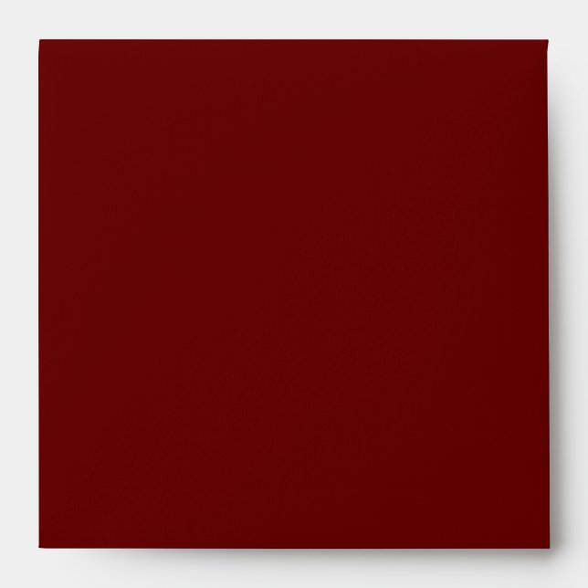 Love Text Personalized Square Envelopes in Merlot (Front)