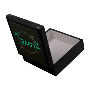 Love Text Photo Gift Wrapping Wooden Jewelry Box