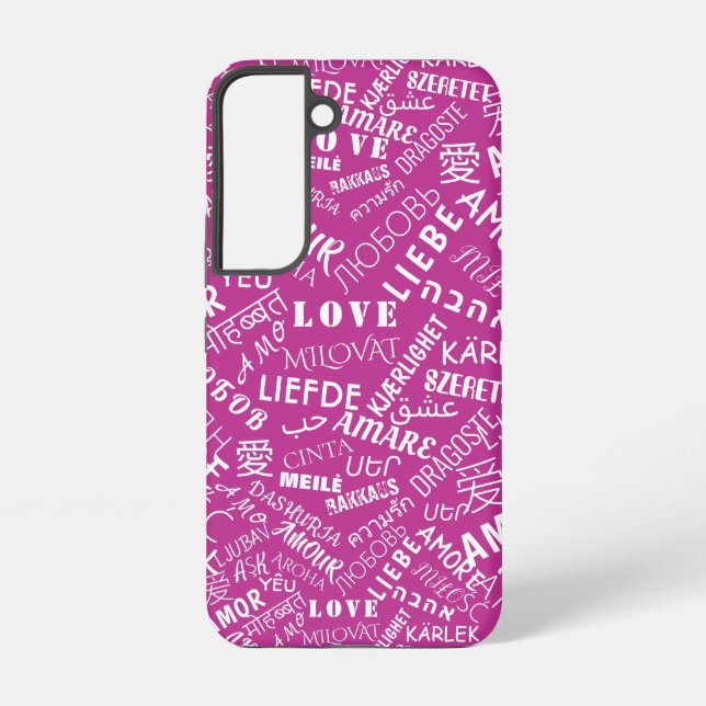 Love Text Samsung Galaxy Case Choose Colors (Back)