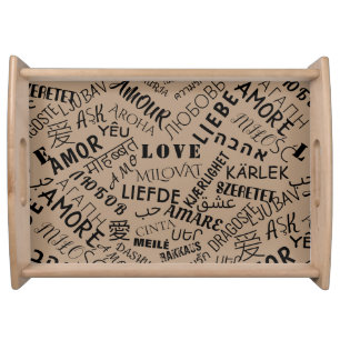 Love Text Serving Tray or Choose Colors