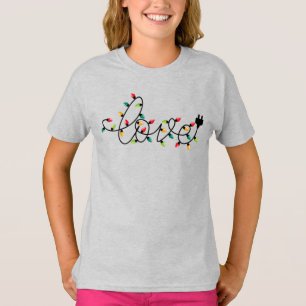 Love Text with Christmas Colorful Lights-45872 T-Shirt