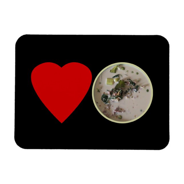 Love Thai Green Curry ... Thailand Street Food Magnet (Horizontal)